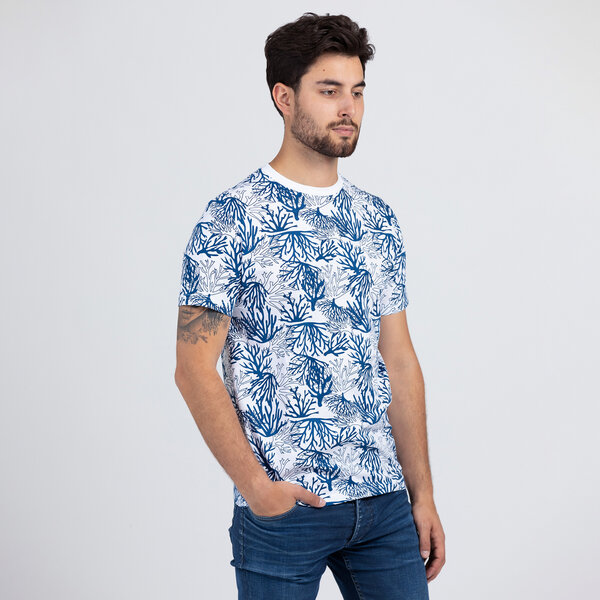 Lexi&Bö Koralle – T-Shirt für Herren mit Korallen-Allover-Print von Lexi&Bö