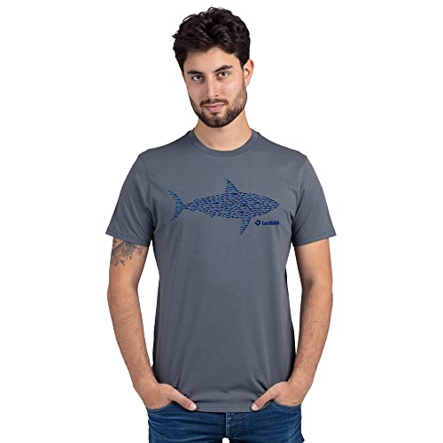 Lexi&Bö Smart Sardines Herren T-Shirt mit witzigem Fisch Druck in Hai Form aus Bio-Baumwolle und fairer Produktion in Portugal von Lexi&Bö