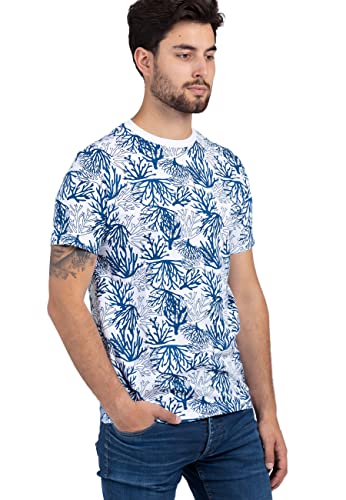 Lexi&Bö T-Shirt für Herren mit Korallen-Allover-Print aus Bio-Baumwolle, Faire Kleidung vom Streetwearlabel für Taucher von Lexi&Bö