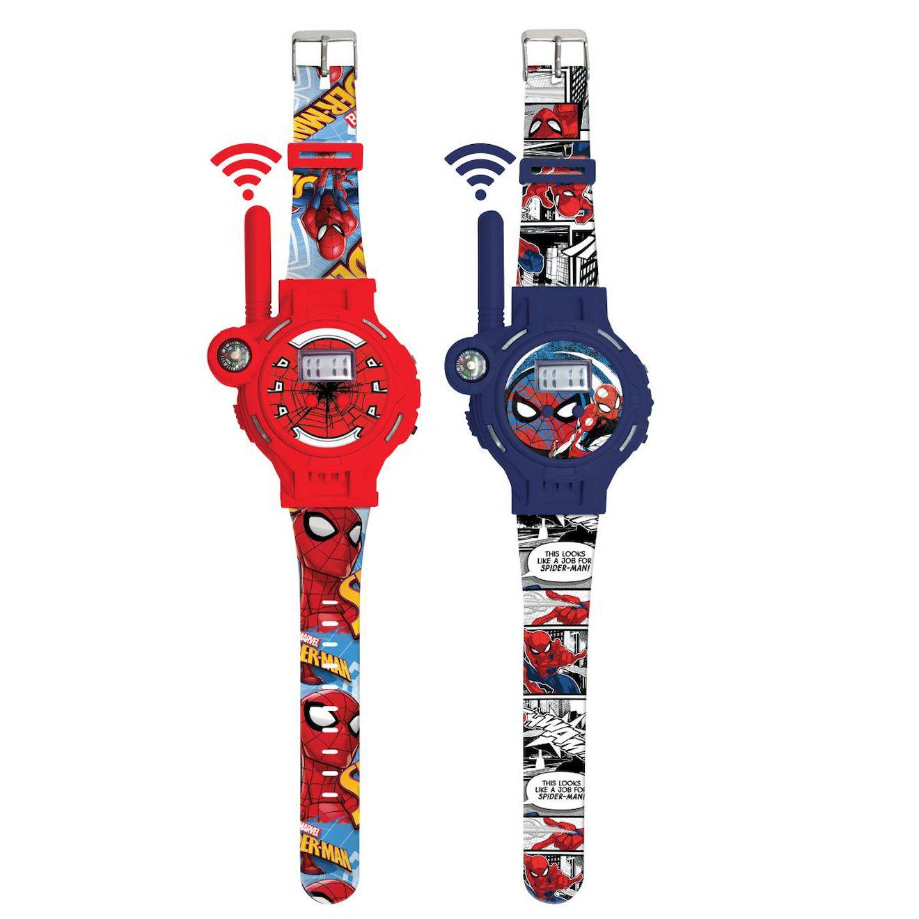 Digitale Spider-Man-Funkgerät-Uhr mit 200 m Reichweite multicolore von Lexibook