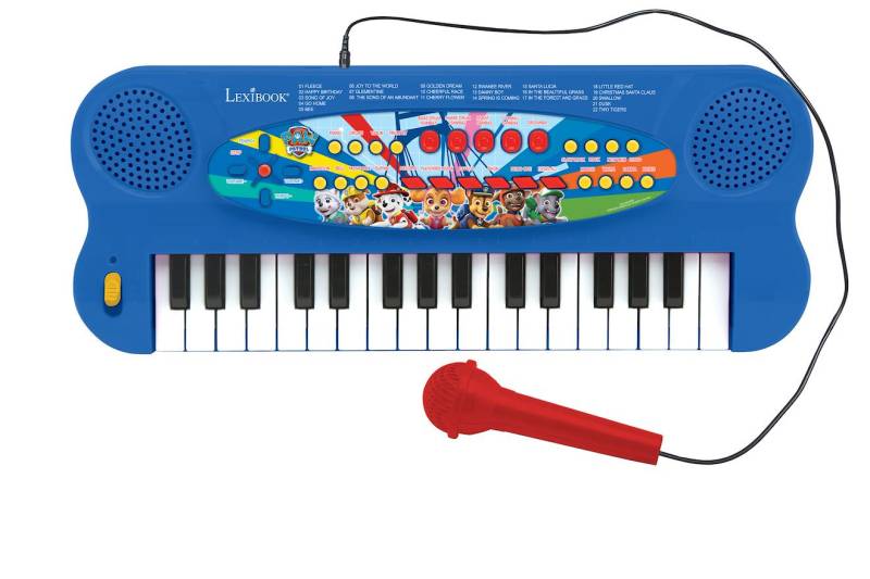 Elektronisches Keyboard mit Mikrofon Paw Patrol – Helfer auf vier Pfoten – 32 Tasten bleu von Lexibook