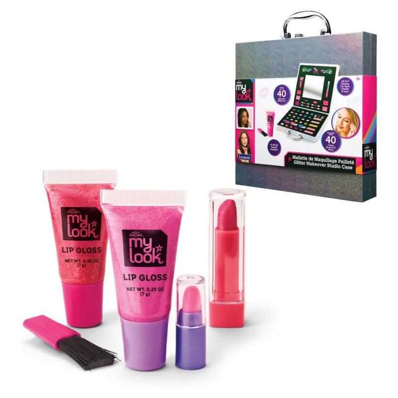 Glitter Makeover Studio Koffer – DIY Make-up Set für Kinder mit Lidschatten von Lexibook