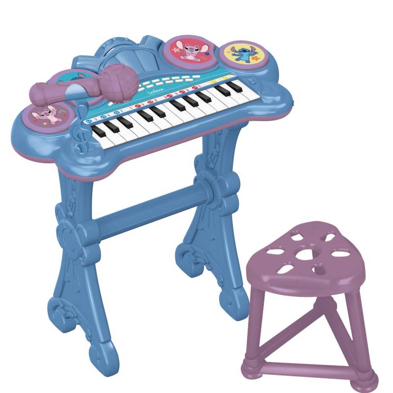 Stitch Elektronisches Keyboard mit Mikrofon und Hocker – 24 Leuchttasten zum spielerischen Musizieren und Lernen für Kinder Stitch Elektronisches Keyboard mit Mikrofon und Hocker – 24 Leuchttasten zum spielerischen Musizieren und Lernen für Kinder von Lexibook