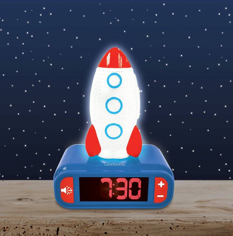 Wecker mit Raketen-3D-Design Wecker mit Raketen-3D-Design von Lexibook