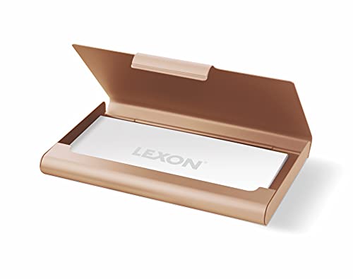Lexon Card Box Aluminium Visitenkartenetui (Gold) von Lexon
