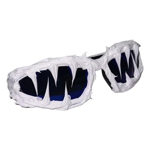 Lexsyn Coole Sonnenbrillen Damen | Halloween Party Brille | UV400 Schutz Stylische Dunkle Mode Sonnenbrille Für Frauen Urlaub Konzert Party von Lexsyn