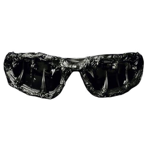 Lexsyn Gotische Brille - Halloween Party Brille,UV400 Schutz Stylische Dunkle Mode Sonnenbrille Für Frauen Urlaub Konzert Party von Lexsyn