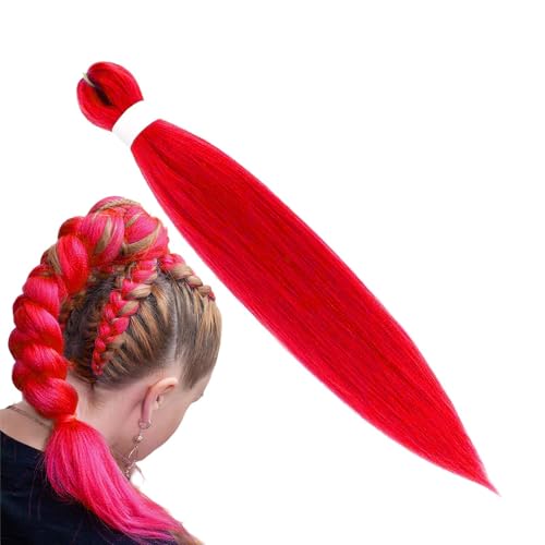 Purple Hair Extensions | Purple Braiding Hair | 26 Inch Pre-Stretched Synthetic Braiding Verheddern Verhindert Langlebige Styling Haarteile Für Cosplay Weihnachtsmaskenbälle Rollenspielpartys von Lexsyn