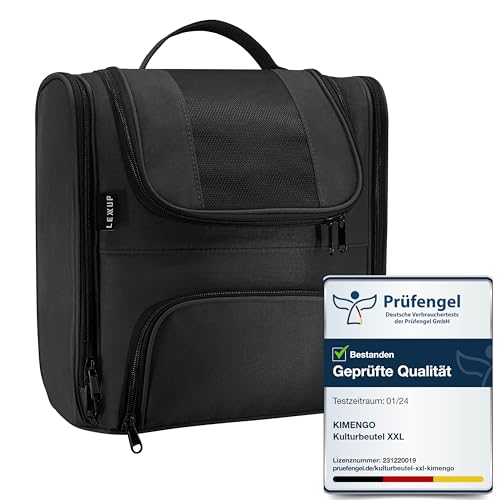 LEXXUP Kosmetiktasche XXL Kulturbeutel zum Aufhängen [11L Stauraum] 1 STK Kulturtasche Damen Kulturbeutel Herren Wasserabweisende Toilettentasche Schminktasche von Lexxup