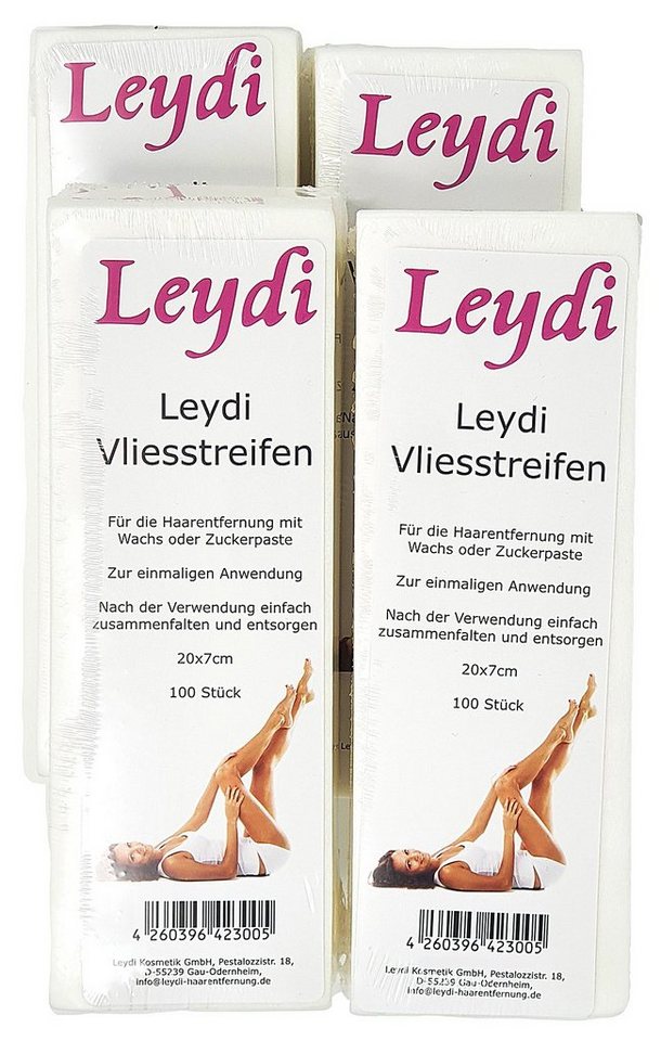 Leydi Enthaarungswachs 400 Leydi Vliesstreifen für die Haarentfernung Leydi Enthaarungswachs 400 Leydi Vliesstreifen für die Haarentfernung von Leydi