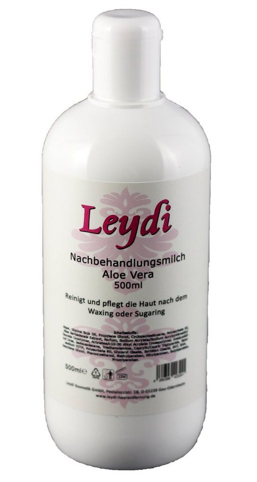 Leydi Enthaarungswachs Leydi Nachbehandlungsmilch Aloe Vera Pflege nach der Haarentfernung Leydi Enthaarungswachs Leydi Nachbehandlungsmilch Aloe Vera Pflege nach der Haarentfernung von Leydi