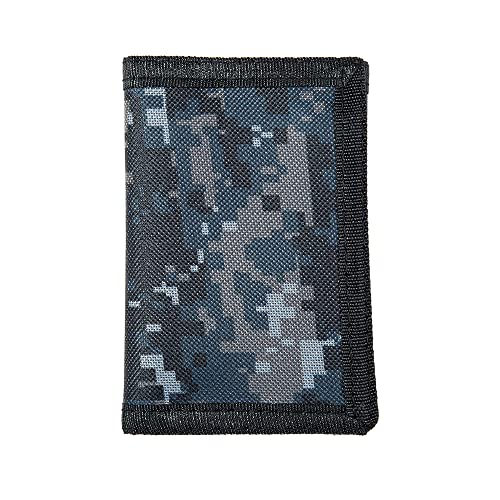 Leyeve Trifold Canvas Outdoor Sport Geldbörse für Kinder Utility Geldbörse für grüne Camouflage, Blaue Dame, Dreifach gefaltete Brieftasche von Leyeve