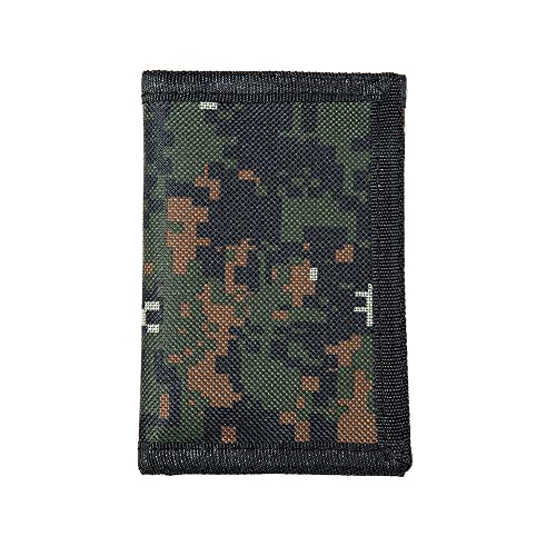 Leyeve Trifold Canvas Outdoor Sport Geldbörse für Kinder Utility Geldbörse für grüne Camouflage, Grüne Karos, Dreifach gefaltete Brieftasche von Leyeve