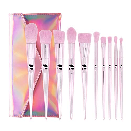 Leyingds Make-up-Pinsel, professionelles Make-up-Pinsel-Set, Eyeliner, Lidschatten, Puder, Rouge, Gesichts-Make-up, Kosmetikpinsel, Werkzeuge (Grifffarbe: 8), 10 Stück von Leyingds