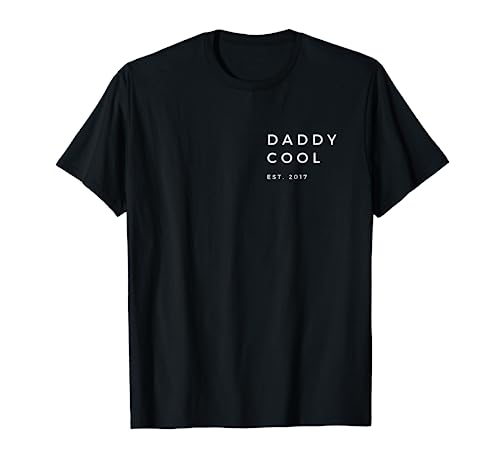 Herren DADDY COOL EST 2017 Vatertag Weihnachten weiß T-Shirt von Leylo-Design