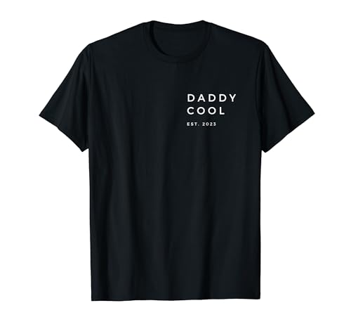 Herren DADDY COOL EST 2023 Vatertag Weihnachten weiß T-Shirt von Leylo-Design