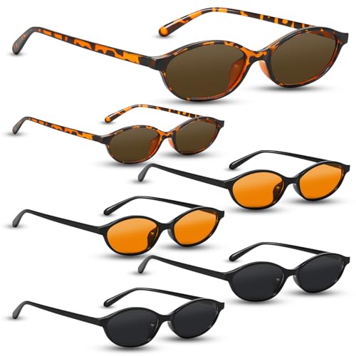 Leyrens 6 Stücke Retro Sonnenbrille für Damen, Klassische Retro PC-Rahmen Sonnenbrille Ovale Sonnenbrille, Gafas de sol mit Getönten, dauerhaft, für Fahrten, Reisen und Outdoor Aktivitäten Leyrens 6 Stücke Retro Sonnenbrille für Damen, Klassische Retro PC-Rahmen Sonnenbrille Ovale Sonnenbrille, Gafas de sol mit Getönten, dauerhaft, für Fahrten, Reisen und Outdoor Aktivitäten von Leyrens