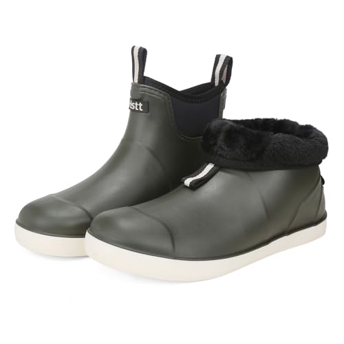 Lezzglt Herren-Deckstiefel, Salzwasser-Angelstiefel, Gummi, wasserdicht, Knöchelregenstiefel, Hochleistungsschuhe, Chelsea-Stiefel für Gartenarbeit, Angeln, Bootfahren, Camping, Segeln, Dunkelgrün Lezzglt Herren-Deckstiefel, Salzwasser-Angelstiefel, Gummi, wasserdicht, Knöchelregenstiefel, Hochleistungsschuhe, Chelsea-Stiefel für Gartenarbeit, Angeln, Bootfahren, Camping, Segeln, Dunkelgrün von Lezzglt
