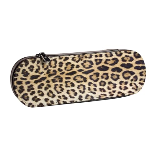 Hartschalen-Federmäppchen, Schreibwaren-Organizer, Leder-Federmäppchen und Make-up-Tasche, Leopardenmuster (2) von LfearTesa