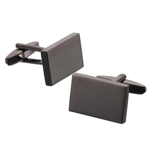 Herren Französische Hemdmanschettenknöpfe Klassische Laser Metall Quadrat Gitter Manschettenknöpfe,Farbe 10,1 Paar von LfearTesa