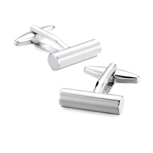 Herren Französische Hemdmanschettenknöpfe Klassische Laser Metall Quadrat Gitter Manschettenknöpfe,Farbe 29,1 Paar von LfearTesa