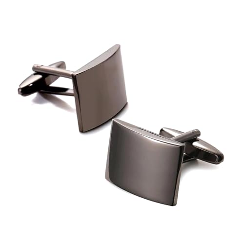 Herren Französische Hemdmanschettenknöpfe Klassische Laser Metall Quadrat Gitter Manschettenknöpfe Hochzeitsanzug Zubehör Schmuck,Farbe 16,1 Paar von LfearTesa