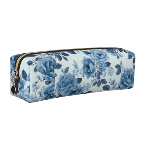 LfearTesa Bleistifttasche, Federmäppchen aus Leder, Schreibwaren-Organizer-Box,Blaue Blume LfearTesa Bleistifttasche, Federmäppchen aus Leder, Schreibwaren-Organizer-Box,Blaue Blume von LfearTesa