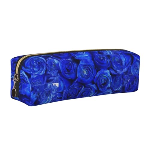 LfearTesa Bleistifttasche, Federmäppchen aus Leder, Schreibwaren-Organizer-Box,Blaue Rose LfearTesa Bleistifttasche, Federmäppchen aus Leder, Schreibwaren-Organizer-Box,Blaue Rose von LfearTesa