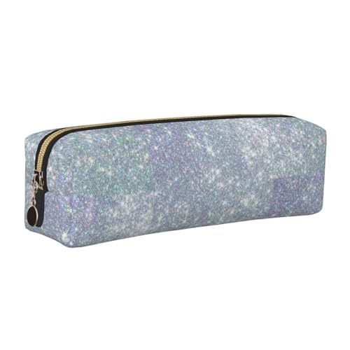 LfearTesa Bleistifttasche, Federmäppchen aus Leder, Schreibwaren-Organizer-Box,Bling Silber bedruckter Glitzer LfearTesa Bleistifttasche, Federmäppchen aus Leder, Schreibwaren-Organizer-Box,Bling Silber bedruckter Glitzer von LfearTesa