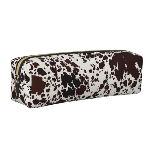 LfearTesa Bleistifttasche, Federmäppchen aus Leder, Schreibwaren-Organizer-Box,Braune Flecken Kuhhaut LfearTesa Bleistifttasche, Federmäppchen aus Leder, Schreibwaren-Organizer-Box,Braune Flecken Kuhhaut von LfearTesa