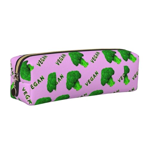 LfearTesa Bleistifttasche, Federmäppchen aus Leder, Schreibwaren-Organizer-Box,Brokkoli Vegan Grün Rosa LfearTesa Bleistifttasche, Federmäppchen aus Leder, Schreibwaren-Organizer-Box,Brokkoli Vegan Grün Rosa von LfearTesa