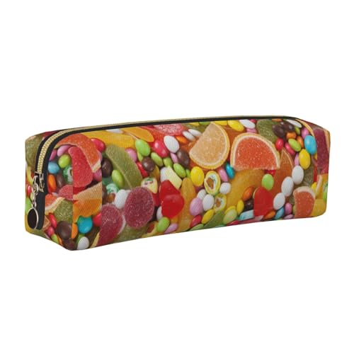 LfearTesa Bleistifttasche, Federmäppchen aus Leder, Schreibwaren-Organizer-Box,Bunte Süßigkeiten LfearTesa Bleistifttasche, Federmäppchen aus Leder, Schreibwaren-Organizer-Box,Bunte Süßigkeiten von LfearTesa