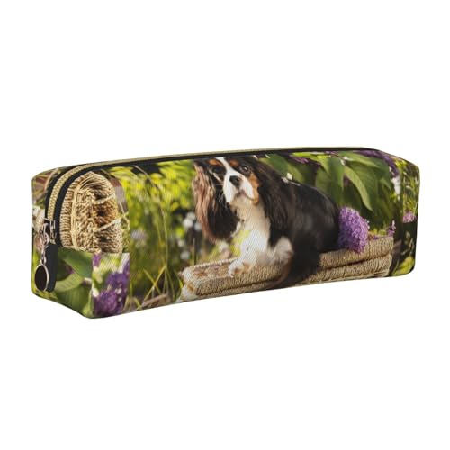 LfearTesa Bleistifttasche, Federmäppchen aus Leder, Schreibwaren-Organizer-Box,Cavalier King Charles Spaniel LfearTesa Bleistifttasche, Federmäppchen aus Leder, Schreibwaren-Organizer-Box,Cavalier King Charles Spaniel von LfearTesa