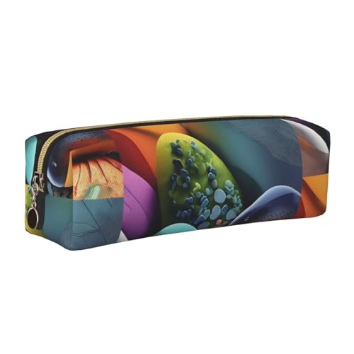 LfearTesa Bleistifttasche, Federmäppchen aus Leder, Schreibwaren-Organizer-Box,Farbige Steine LfearTesa Bleistifttasche, Federmäppchen aus Leder, Schreibwaren-Organizer-Box,Farbige Steine von LfearTesa