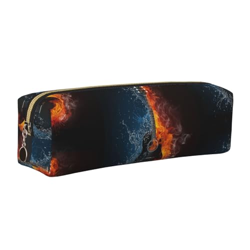 LfearTesa Bleistifttasche, Federmäppchen aus Leder, Schreibwaren-Organizer-Box,Feuer- und Wassergitarre LfearTesa Bleistifttasche, Federmäppchen aus Leder, Schreibwaren-Organizer-Box,Feuer- und Wassergitarre von LfearTesa
