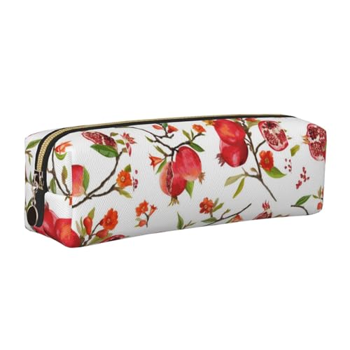 LfearTesa Bleistifttasche, Federmäppchen aus Leder, Schreibwaren-Organizer-Box,Frischer Granatapfel LfearTesa Bleistifttasche, Federmäppchen aus Leder, Schreibwaren-Organizer-Box,Frischer Granatapfel von LfearTesa