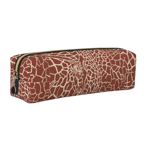 LfearTesa Bleistifttasche, Federmäppchen aus Leder, Schreibwaren-Organizer-Box,Giraffenfell-Druck LfearTesa Bleistifttasche, Federmäppchen aus Leder, Schreibwaren-Organizer-Box,Giraffenfell-Druck von LfearTesa