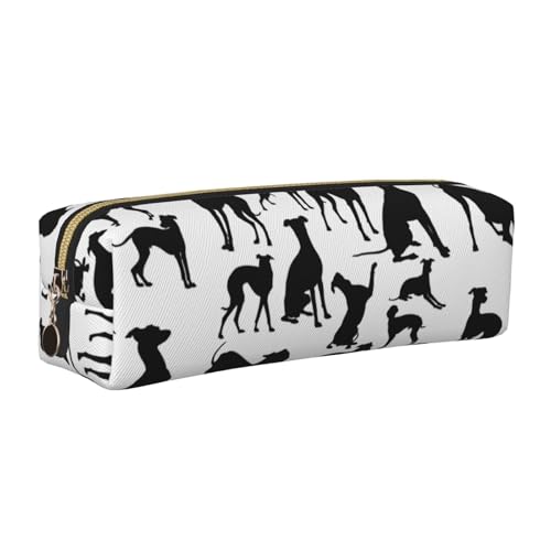 LfearTesa Bleistifttasche, Federmäppchen aus Leder, Schreibwaren-Organizer-Box,Italienischer Windhund LfearTesa Bleistifttasche, Federmäppchen aus Leder, Schreibwaren-Organizer-Box,Italienischer Windhund von LfearTesa