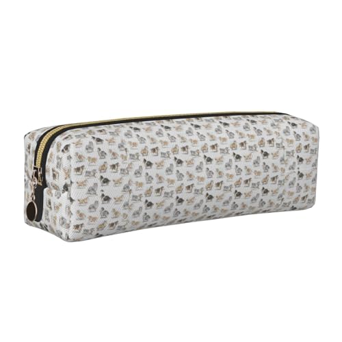 LfearTesa Bleistifttasche, Federmäppchen aus Leder, Schreibwaren-Organizer-Box,Langhaarcollie LfearTesa Bleistifttasche, Federmäppchen aus Leder, Schreibwaren-Organizer-Box,Langhaarcollie von LfearTesa