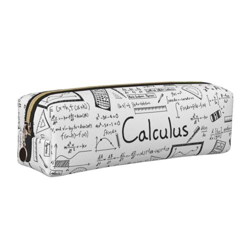 LfearTesa Bleistifttasche, Federmäppchen aus Leder, Schreibwaren-Organizer-Box,Mathematik Geometrie Geek Kalkül LfearTesa Bleistifttasche, Federmäppchen aus Leder, Schreibwaren-Organizer-Box,Mathematik Geometrie Geek Kalkül von LfearTesa