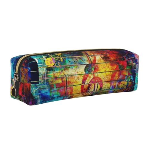 LfearTesa Bleistifttasche, Federmäppchen aus Leder, Schreibwaren-Organizer-Box,Musik LfearTesa Bleistifttasche, Federmäppchen aus Leder, Schreibwaren-Organizer-Box,Musik von LfearTesa
