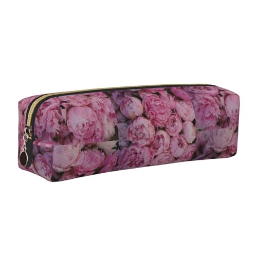LfearTesa Bleistifttasche, Federmäppchen aus Leder, Schreibwaren-Organizer-Box,Rosa Pfingstrose LfearTesa Bleistifttasche, Federmäppchen aus Leder, Schreibwaren-Organizer-Box,Rosa Pfingstrose von LfearTesa