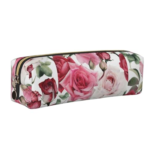 LfearTesa Bleistifttasche, Federmäppchen aus Leder, Schreibwaren-Organizer-Box,Rosa Rose LfearTesa Bleistifttasche, Federmäppchen aus Leder, Schreibwaren-Organizer-Box,Rosa Rose von LfearTesa