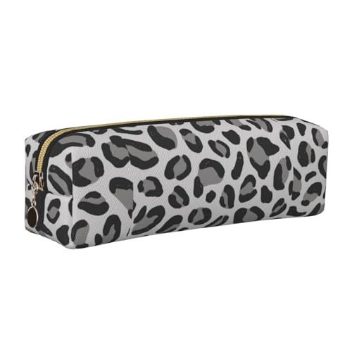 LfearTesa Bleistifttasche, Federmäppchen aus Leder, Schreibwaren-Organizer-Box,Schneeleoparden-Print LfearTesa Bleistifttasche, Federmäppchen aus Leder, Schreibwaren-Organizer-Box,Schneeleoparden-Print von LfearTesa