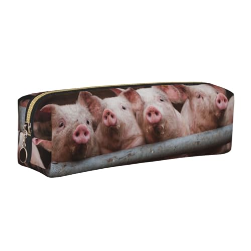 LfearTesa Bleistifttasche, Federmäppchen aus Leder, Schreibwaren-Organizer-Box,Schwein LfearTesa Bleistifttasche, Federmäppchen aus Leder, Schreibwaren-Organizer-Box,Schwein von LfearTesa