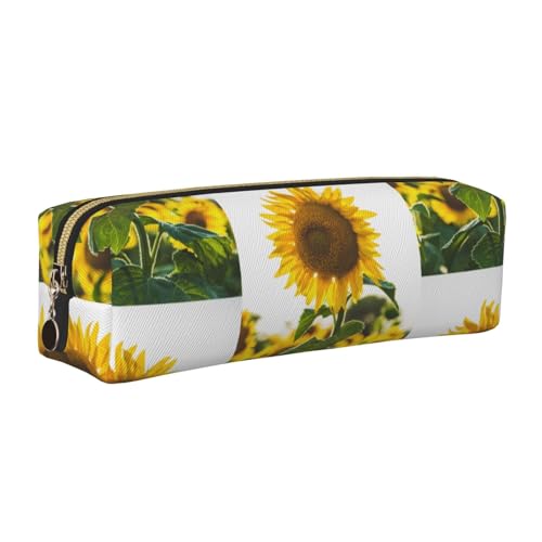 LfearTesa Bleistifttasche, Federmäppchen aus Leder, Schreibwaren-Organizer-Box,Sonnenblume LfearTesa Bleistifttasche, Federmäppchen aus Leder, Schreibwaren-Organizer-Box,Sonnenblume von LfearTesa