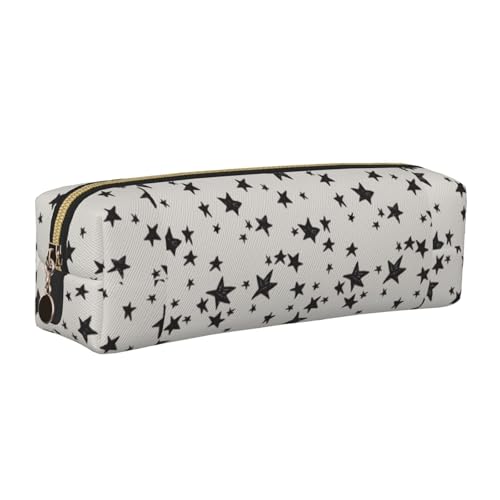 LfearTesa Bleistifttasche, Federmäppchen aus Leder, Schreibwaren-Organizer-Box,Sterne Stoff Creme Schwarz LfearTesa Bleistifttasche, Federmäppchen aus Leder, Schreibwaren-Organizer-Box,Sterne Stoff Creme Schwarz von LfearTesa