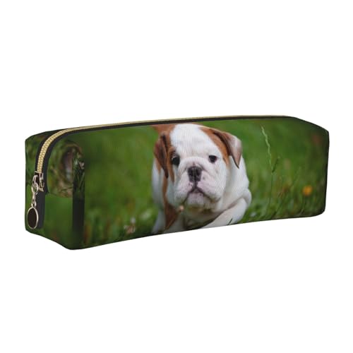 LfearTesa Bleistifttasche, Federmäppchen aus Leder, Schreibwaren-Organizer-Box,Süßer Bulldoggenwelpe LfearTesa Bleistifttasche, Federmäppchen aus Leder, Schreibwaren-Organizer-Box,Süßer Bulldoggenwelpe von LfearTesa