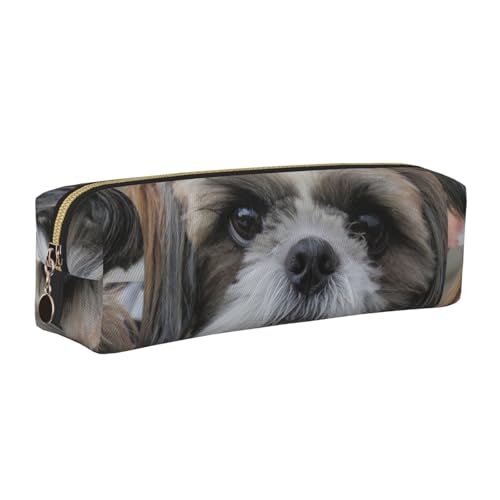 LfearTesa Bleistifttasche, Federmäppchen aus Leder, Schreibwaren-Organizer-Box,Süßer Shih Tzu LfearTesa Bleistifttasche, Federmäppchen aus Leder, Schreibwaren-Organizer-Box,Süßer Shih Tzu von LfearTesa