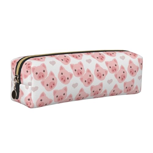 LfearTesa Bleistifttasche, Federmäppchen aus Leder, Schreibwaren-Organizer-Box,Süßes Schwein LfearTesa Bleistifttasche, Federmäppchen aus Leder, Schreibwaren-Organizer-Box,Süßes Schwein von LfearTesa